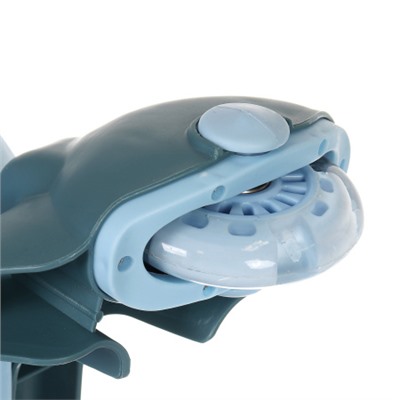 Толокар COMIRON QT-8098/светящиеся полиуретановые колеса 90 мм/ Синий/уп4