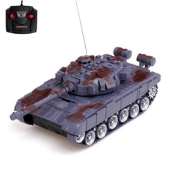Танк радиоуправляемый «Победа», работает от батареек, цвет серый