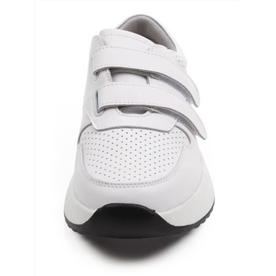 03-YG452-1 WHITE Кроссовки женские (натуральная кожа)