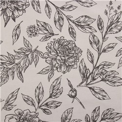 Скатерть Этель "Black flowers" 149х180см, 100% хл, саржа 190 г/м2
