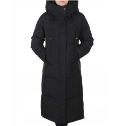 8312 BLACK Пальто зимнее женское (200 гр. холлофайбер)