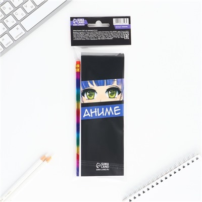 Подарочный набор, 2 карандаша и блокнот «Аниме»