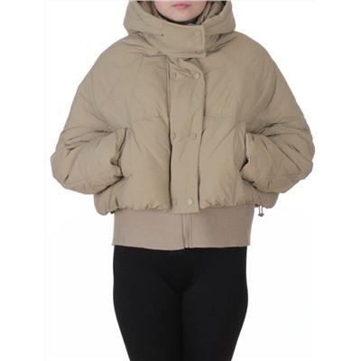 H24-033 BEIGE Куртка пуховая зимняя женская (пух)