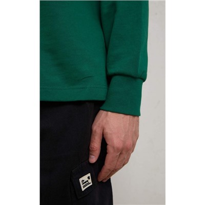 Футболка-поло д/р P411-0570 d.green