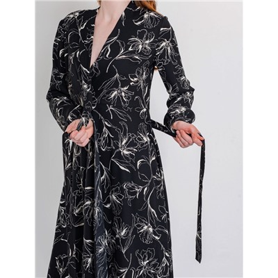 Платье на запах OD-810-2 черный