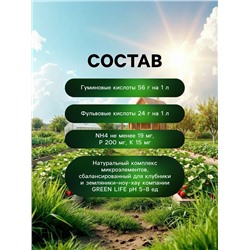 Органическое удобрение для клубники и земляники Greenlife, 500 мл