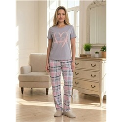 Пижама футболка и брюки М325293Пср