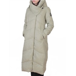 3067 OLIVE Пальто пуховое женское (утиный пух)