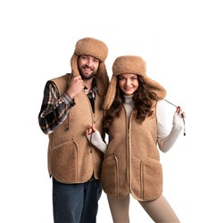 Жилет без воротника "Родина" ШОКОЛАД