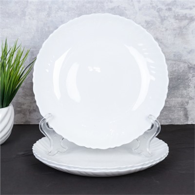Тарелка плоская 190 мм десертная Классика белая  LHP-75 (WHITE)O30075CE (уп72) 735091