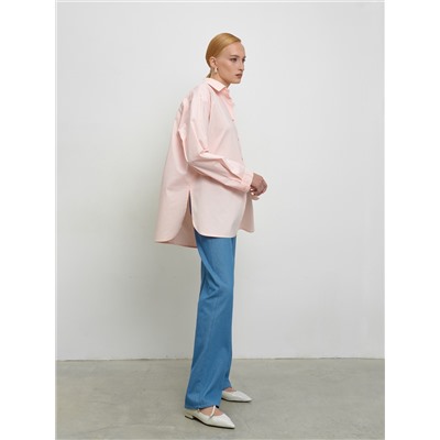 Персиковая рубашка oversize