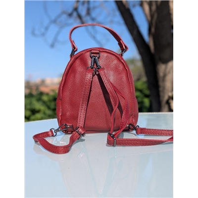 Итальянская сумка - рюкзак из натуральной кожи от AB.Z · Pelle · mochila NAPA (630) Burdeos