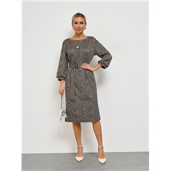 Платье трикотажное с поясом