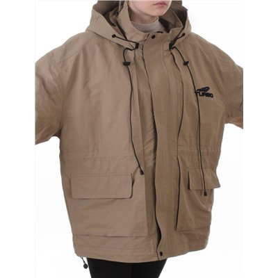 3096 DK. BEIGE Куртка демисезонная женская (100 гр. холлофайбер)