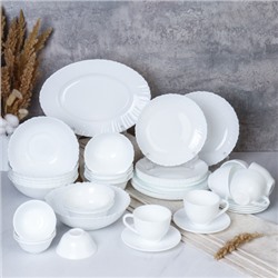 Столовый набор 42 предмета  GRAY42-4-120 (WHITE) /уп 1/