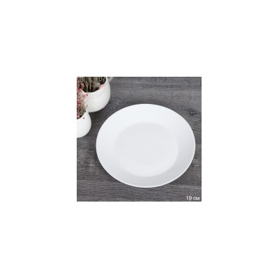 Тарелка плоская 215 мм Евро Дэй белая  LMLQP75 (white) (уп 72)