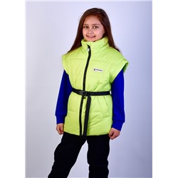 207 Жилет для девочки на синтепоне Салат/146