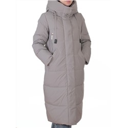 A8356 GRAY/BEIGE Пальто зимнее женское (200 гр. холлофайбер)