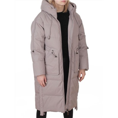 6615 BEIGE Пальто зимнее женское (200 гр. холлофайбер)