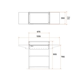 Мангал Family Standart Grill FSG2000, 133.2×39.4×89.5 см, 2 мм, крышка, боковые полки