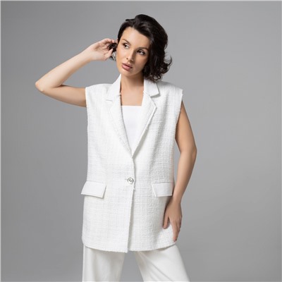 Жилет, в котором выглядишь дорого, Карьерный взлет (античный белый)