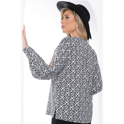 Блуза "Тайное чувство" (черно-белая) Б8520