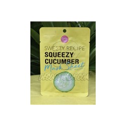Увлажняющая тканевая маска с Огурцом от Cathy Doll, «Sweety Recipe» Squeezy Cucucmber Mask Sheet, 25 гр