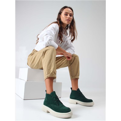 Ботинки ED'ART 308.агата'w. зеленый замша