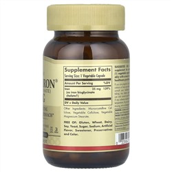 Solgar, Gentle Iron, 25 мг, 90 растительных капсул