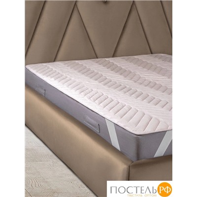 MedSleep ARIES Стеганый Hаматрасник 160х200, 1пр, хлопок/шерсть/микровол. 200 гр/м2