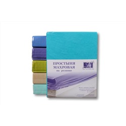 Простынь махровая на резинке, лагуна (al-100328-gr )