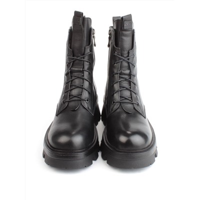 04-M3-2170 BLACK Ботинки зимние женские (натуральная кожа, натуральный мех)