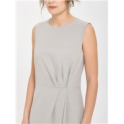 Платье без рукавов бежевое