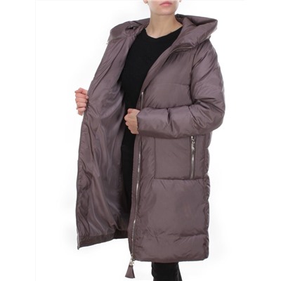 2119 DARK GREY Пальто зимнее женское MELISACITI (200 гр. холлофайбер)