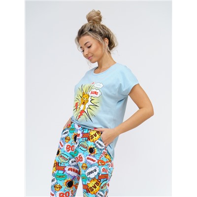 800 Пижама "Взрыв/Голубой"
