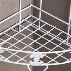 Полка для ванной Доляна, угловая, двухъярусная, 20×20×33 см, белая