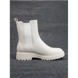 01-80158-G75-2 MILK Ботинки демисезонные женские (натуральная кожа, байка)