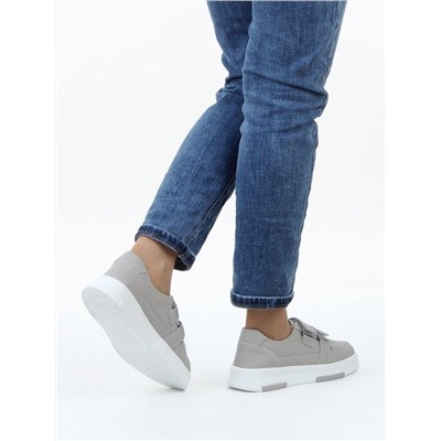 03-C138-3A GRAY Полуботинки спортивные женские (натуральная кожа)