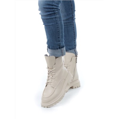 04-M3-886 BEIGE Ботинки зимние женские (натуральная кожа, натуральный мех)