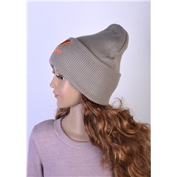 33  Шапка "Likee"  двойная капуччино/шт