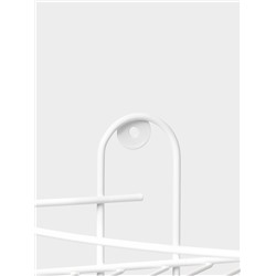 Полка для ванной угловая 3-ярусная, 23×23×58.5 см, белая