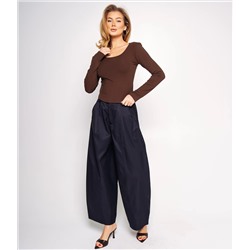 Лонгслив #КТ0140, шоколадный