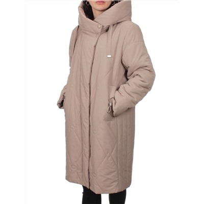 1119 DK. BEIGE Пальто зимнее облегченное женское (холлофайбер 150 гр.)
