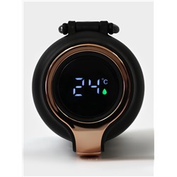 Термокружка Мастер К Simple, 420 мл, с термометром, сохраняет тепло до 8 ч, нержавеющая сталь, чёрная