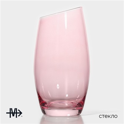 Стаканы Magistro «Иллюзия», 475 мл, 8×15 см, набор 6 шт, стекло, розовые
