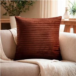 Наволочка декоративная «Этель», 40×40 см, велсофт, коричневая