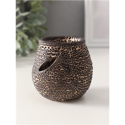 Аромалампа для эфирных масел «Ребристый шар», керамика, 7×7×7.5 см, МИКС