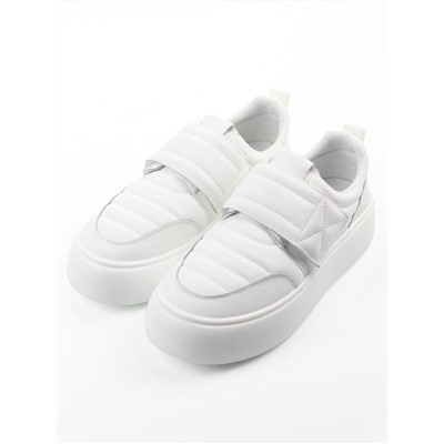 03-YH462-1 WHITE Полуботинки спортивные демисезонные женские (натуральная кожа)