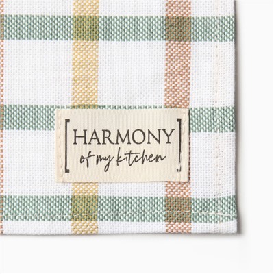 Набор «Этель» Harmony: фартук 60×70 см, прихватка 19×19 см, полотенце 40×73 см, рогожка 186 г/м²