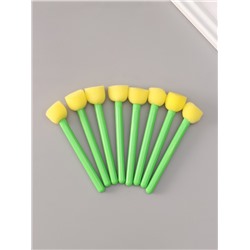 Набор кистей для рисования - спонжей, 8 шт., 10×2 см